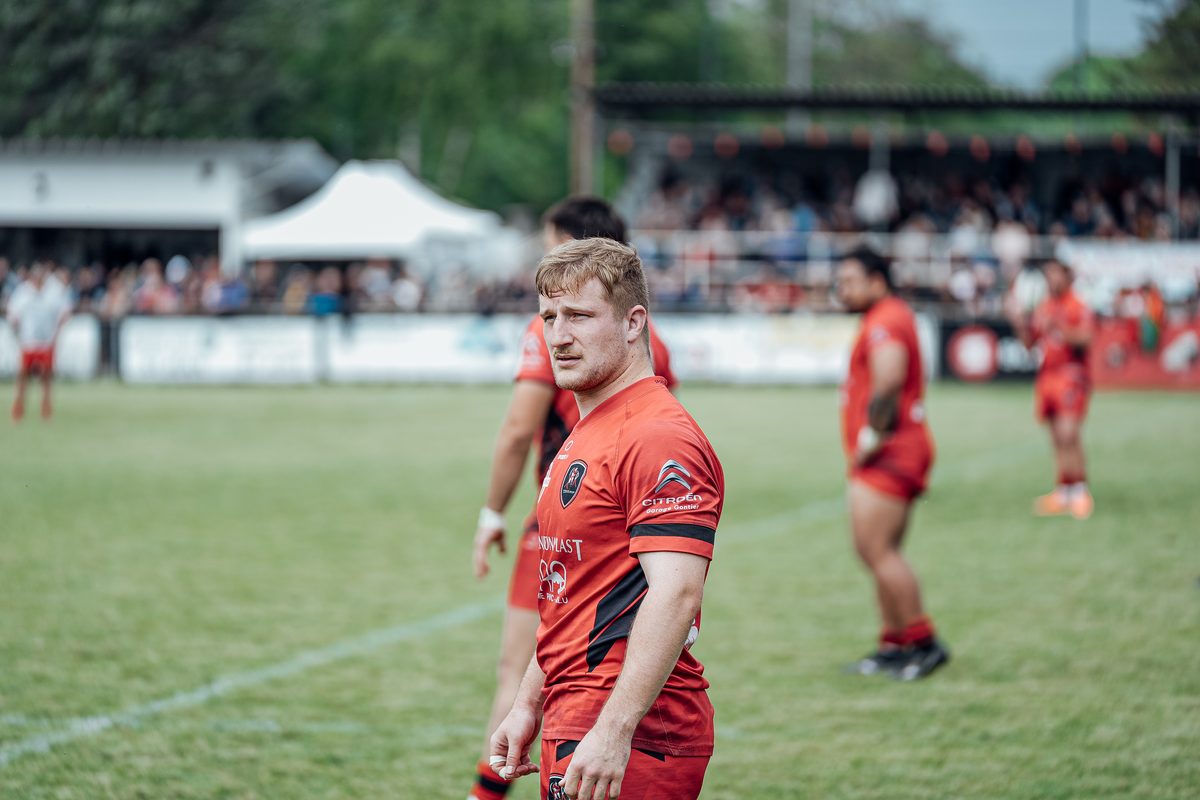 Joueur du Sporting Club Royannais sur le terrain